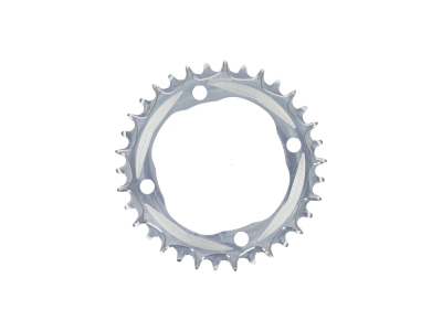 ALUGEAR Chainring round Aero BCD 104 mm for SRM Power Meter | 1-speed narrow-wide MTB | silver 34 Teeth