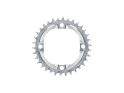ALUGEAR Chainring round Aero BCD 104 mm for SRM Power Meter | 1-speed narrow-wide MTB | silver 34 Teeth