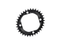 ALUGEAR Chainring oval Aero BCD 104 mm for SRM Power Meter | 1-speed narrow-wide MTB | black 34 Teeth
