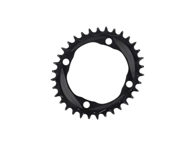 ALUGEAR Chainring oval Aero BCD 104 mm for SRM Power Meter | 1-speed narrow-wide MTB | black 36 Teeth