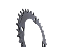 ALUGEAR Chainring oval Aero BCD 104 mm for SRM Power Meter | 1-speed narrow-wide MTB | black 36 Teeth