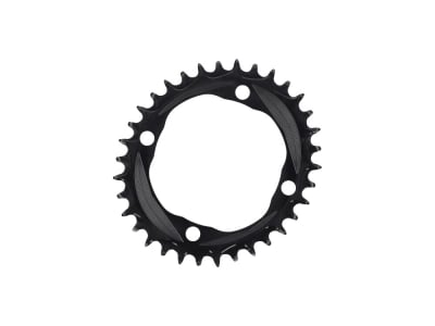 ALUGEAR Chainring oval Aero BCD 104 mm for SRM Power Meter | 1-speed narrow-wide MTB | black 38 Teeth