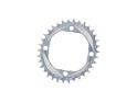ALUGEAR Chainring oval Aero BCD 104 mm for SRM Power Meter | 1-speed narrow-wide MTB | silver 34 Teeth