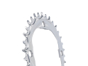 ALUGEAR Chainring oval Aero BCD 104 mm for SRM Power Meter | 1-speed narrow-wide MTB | silver 40 Teeth