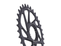 UNITE COMPONENTS Chainring oval Direct Mount | 1-speed narrow-wide for Shimano M9100 | M8100 | M7100 Crank BOOST | Graphite Black 28 teeth