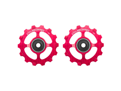 CYCLINGCERAMIC Pulleys for Shimano GRX / RX / XT / XTR 12-speed | red