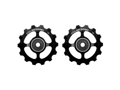 CYCLINGCERAMIC Schaltwerkröllchen für Shimano GRX / RX / XT / XTR 11-fach | schwarz