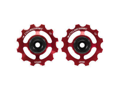 CYCLINGCERAMIC Schaltwerkröllchen für SRAM RED / Force / Rival AXS | rot