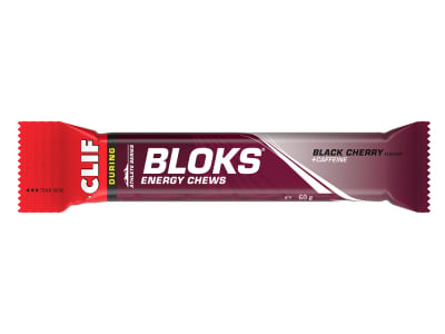 CLIF BAR Gum Bloks Schwarzkirsche + Koffein | 60g Riegel