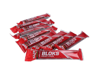CLIF BAR Gum Bloks Erdbeere 60g | 10 Riegel Box