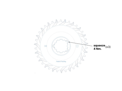 GEMINI Chainring Rigel Carbon round Direct Mount | 1-speed narrow