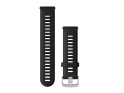 GARMIN Schnellwechsel-Armband | Silikon-Edelstahl Silber | Schwarz | 22 mm