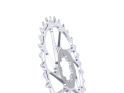 UNITE COMPONENTS Chainring oval Direct Mount | 1-speed narrow-wide SRAM 8-Bolt MTB 3 mm Offset | Raw / Clear coat  32 Teeth