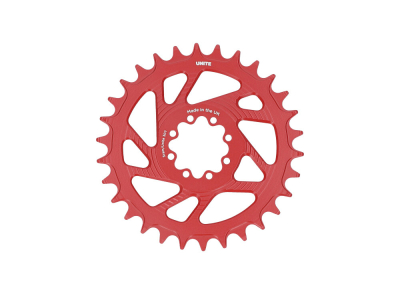 UNITE COMPONENTS Chainring round Direct Mount | 1-speed narrow-wide SRAM MTB 8-Bolt 3 mm offset | Firehouse Red 28 Teeth