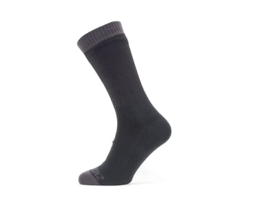 SEALSKINZ Socks Wiveton Mid Length Warm Weather | Waterproof | black / gray S (36 - 38)