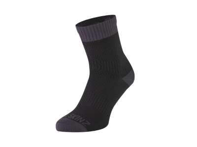 SEALSKINZ Socken Wretham Ankle Length Warm Weather | Wasserdicht | schwarz / grau S (36 - 38)