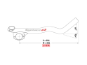 SYNTACE Aero Bar Extensions C3 Clip Double Helix Bend | Size L