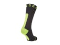 SEALSKINZ Socks Briston Mid Length All Weather Hydrostop | Waterproof | black / neon yellow