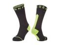 SEALSKINZ Socken Briston Mid Length All Weather Hydrostop | Wasserdicht | schwarz / neongelb S (36 - 38)
