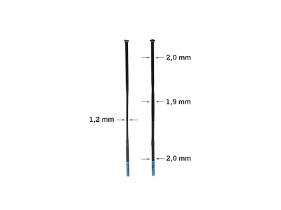 SHIMANO Ersatzspeiche für Ultegra WH-R8170-C60 Laufradsatz | 244 mm Y0NVS1100