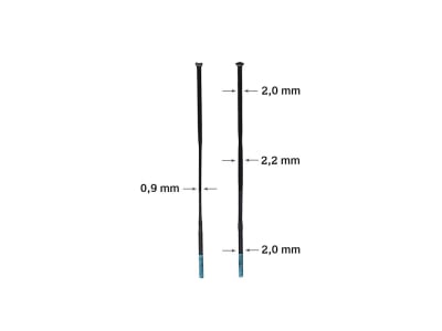 SHIMANO Replacement Spoke for Dura Ace WH-R9270-C60-TL Clincher Wheelset | 243 mm Y0MBS1100