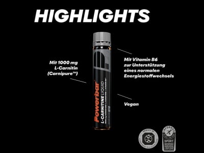POWERBAR Black Line drinking ampoule L-Carnitine Liquid 25 ml