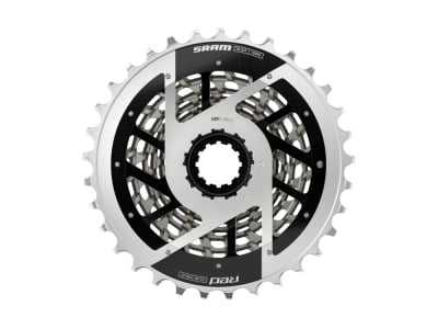 パーツ SRAM XG-1250 12S 10-36T SRAM RED Cassette XG-1290 12-speed | silver 10 - 36 Teeth