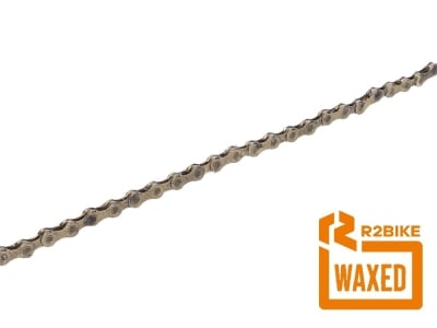 R2BIKE pre-waxed KMC X12 Chain incl. Chain Lock | 12-speed | 126 links | Ti-N Gold