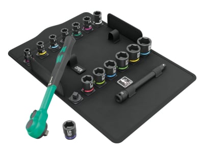 WERA Tool set with Ratchet Zyklop Comfort 3/8" | 16 pieces