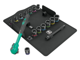 WERA Tool set with Ratchet Zyklop Comfort 3/8" | 16...