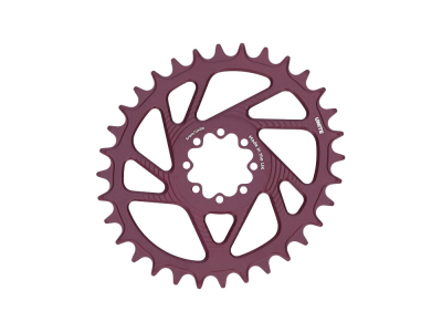 UNITE COMPONENTS Chainring oval Direct Mount | 1-speed narrow-wide SRAM 8-Bolt MTB 3 mm Offset | Dark Cherry 34 Teeth