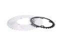 ALUGEAR Chainring Set round Aero 2-speed | BCD 110 mm asymmetrical | Dura Ace R9200 | Ultegra R8100 | silver 54-40 Teeth