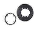 ALUGEAR Chainring Set round Aero 2-speed | BCD 110 mm asymmetrical | Dura Ace R9200 | Ultegra R8100 | black 54-40 Teeth