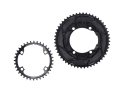 ALUGEAR Chainring Set round Aero 2-speed | BCD 110 mm asymmetrical | Dura Ace R9200 | Ultegra R8100 | black 54-40 Teeth