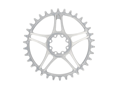 RADOXX COMPONENTS x Dangerholm MTB Chainring Bergakungen for SRAM 8 Bolt Direct Mount | Silver | 28 Teeth