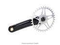 RADOXX COMPONENTS x Dangerholm MTB Kettenblatt Bergakungen für SRAM 8 Loch Direct Mount | silber | 34 Zähne