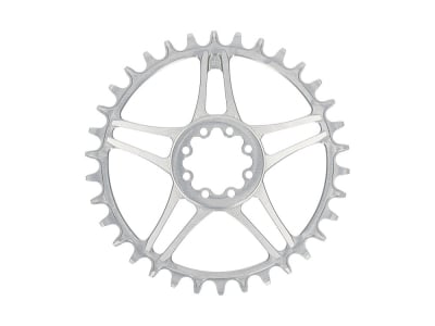 RADOXX COMPONENTS x Dangerholm MTB Chainring Bergakungen for SRAM 8 Bolt Direct Mount | Silver | 38 Teeth