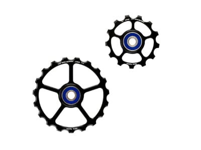 CERAMICSPEED Schaltwerkröllchen Aluminium Coated | 13 & 19 Zähne für OSPW System | schwarz