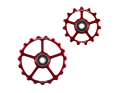 CERAMICSPEED Pulley Wheels Aluminium Coated | 15 & 19 Teeth for OSPW System | red