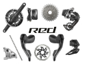 SRAM RED AXS Rennrad Gruppe 2x12 | Powermeter Kurbel 50-37 Zähne 165 mm 10 - 30 Zähne SRAM DUB | PressFit30 ohne Bremsscheiben