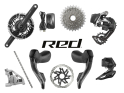 SRAM RED AXS Rennrad Gruppe 2x12 | 50-37 Zähne 165 mm 10 - 33 Zähne SRAM DUB | PressFit30 ohne Bremsscheiben