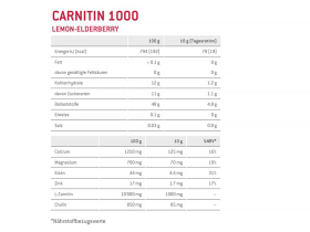 SPONSER drink powder Carnitin 1000 Lemon-Elderberry |...