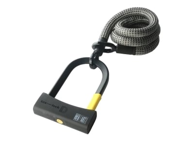 TEX-LOCK textile lock Eyelet incl. D-Lock | Electric Grey | Size L / 160 cm