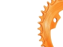 ALUGEAR Chainring oval Aero LK 104 mm | 1-speed narrow-wide MTB Transmission | 36 teeth | orange