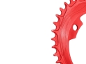 ALUGEAR Chainring oval Aero LK 104 mm | 1-speed narrow-wide MTB Transmission | 38 teeth | red