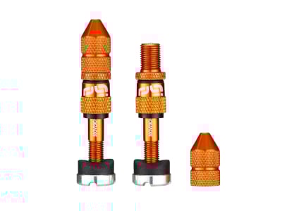 E*THIRTEEN Tubeless Valve Set Quick Fill Schrader | 23-31 mm rim height | naranja