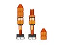 E*THIRTEEN Tubeless Valve Set Quick Fill Schrader | 23-31 mm rim height | naranja