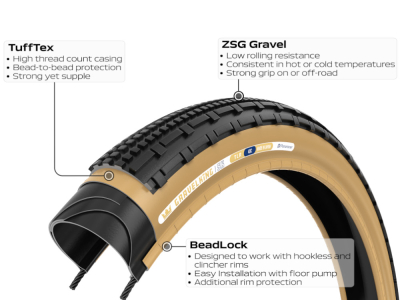 PANARACER Tire GravelKing SK 27 5 x 1 90 650 x 48B TLR black bro 47 50