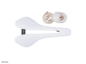 BERK COMPOSITES Saddle Lupina + Handlebar Tape | set | synthetic leather padded white
