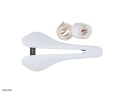 BERK COMPOSITES Sattel Lupina + Lenkerband | Set | Kunstleder gepolstert white 132 mm